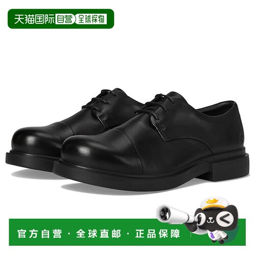 1h可退 美国直邮ecco 爱步 男士 Seoul 扁平头牛津鞋 black黑色