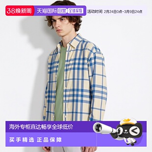 欧洲直邮BURBERRY博柏利 休闲时尚单排扣长袖衬衫休闲风