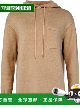 自营欧洲直邮MAXMARA麦丝玛拉 Liana女士驼色羊毛连帽长袖长款针