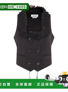 1h可退 香港直邮mcqueen 亚历山大 麦昆 女士 黑色羊毛上衣 83955