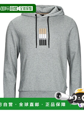 欧洲直邮BOSS 男士 SEEGER 117 卫衣 灰色