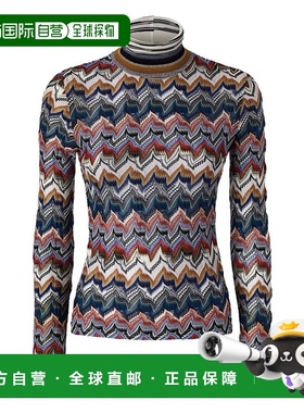 1h可退 香港直邮MISSONI 米索尼 女士 羊毛混纺翻领毛衣 DS25WN0C
