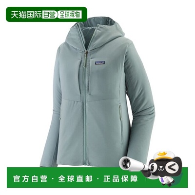 自营欧洲直邮PATAGONIA NANO-AIR女士灰绿色再生聚酯连帽羽绒服