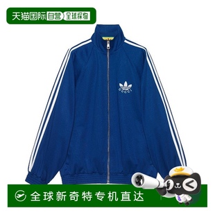 白织带袖 自营 男女通用蓝色棉质联名款 GUCCI 拉链夹克 古驰