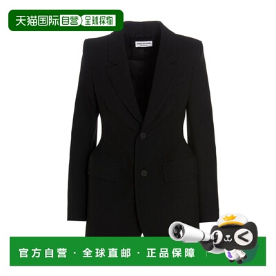 1h可退 香港直邮Balenciaga 巴黎世家 女士 Hourglass 夹克(黑色)