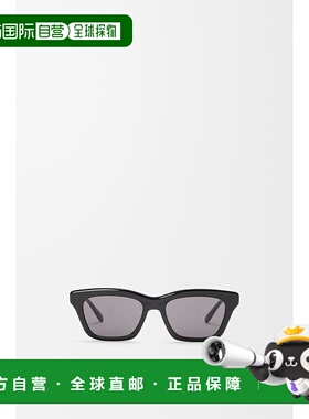 自营1h可退 欧洲直邮Loewe罗意威 女士黑色醋酸纤维矩形太阳镜