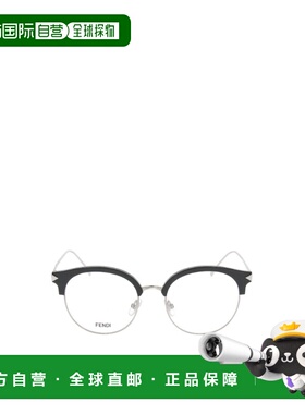香港直邮FENDI 女士眼镜 FF0165RMG SS2022 白色 徽标平光镜