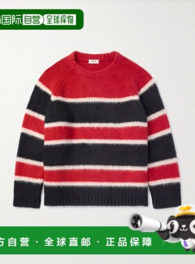 1h可退 香港直邮Celine 思琳 男士 条纹毛衣 RY02H0ZQJ black黑色