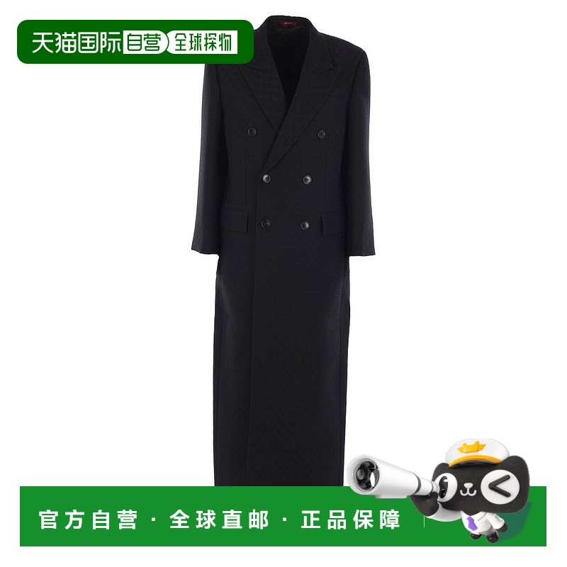 1h可退 香港直邮Gucci 古驰 女士 双排扣大衣 830840Z7APD长款