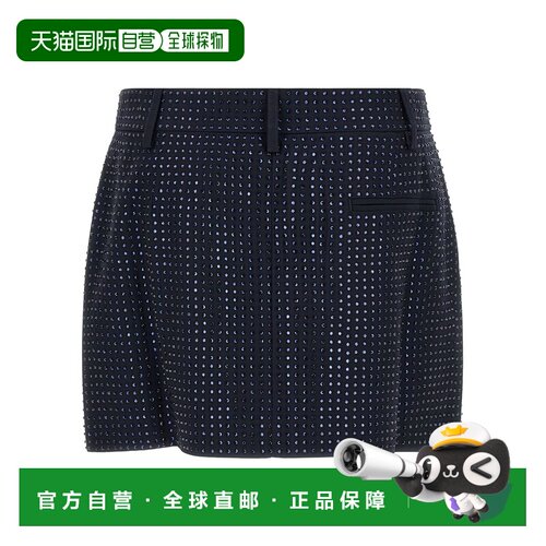 香港直邮PINKO 女士半身裙 107674A3M0G56 AW2026 蓝色 迷你半身