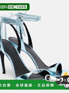 香港直邮The Attico 女士 Ora 95 皮质露跟凉鞋 green绿色 舒适时