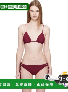 香港直邮Jil Sander 吉尔 桑达 女士 红色 Jersey Tangle 比基尼