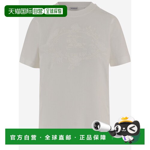 1h可退 香港直邮BURBERRY 女士T恤 8126339CHALK SS2026 白色