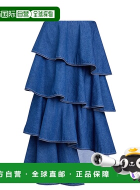 香港直邮Alaia 女士 螺旋形半身裙 9J2358D004B 舒适时尚a字裙