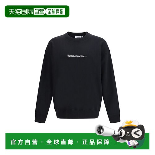 1h可退 香港直邮off-white 男士 Script 箭号圆领运动衫 44MBA054