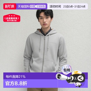 棉质字母刺绣格纹内衬连帽卫衣 男士 自营欧洲直邮Burberry 博柏利