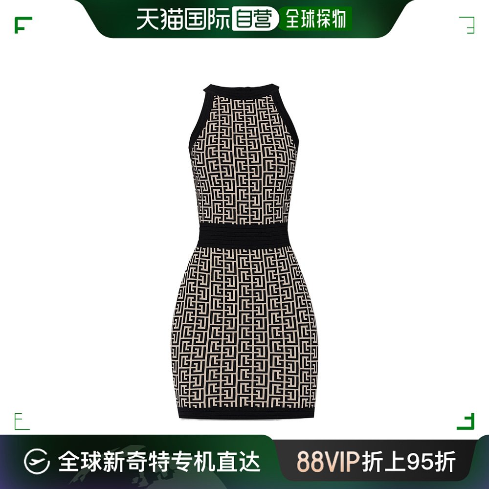 香港直邮Balmain巴尔曼女士字母组合连衣裙 YF1R3087KB02