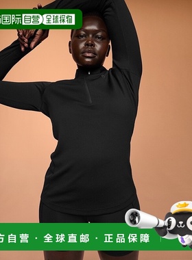 自营欧洲直邮On昂跑Climate系列女士黑色再生聚酯3D压纹衬衫