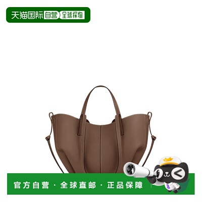 自营欧洲直邮POLENE Cyme Mini女士手提包托特包栗色小牛皮单肩包