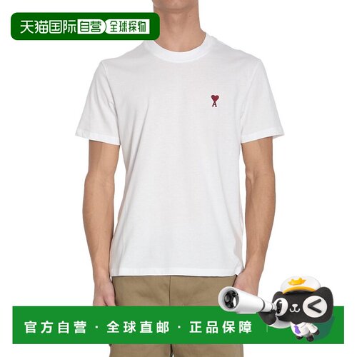 香港直邮Ami Paris 男士 AMI AMI DE COEUR 巴黎有机棉T恤 BFUTS0