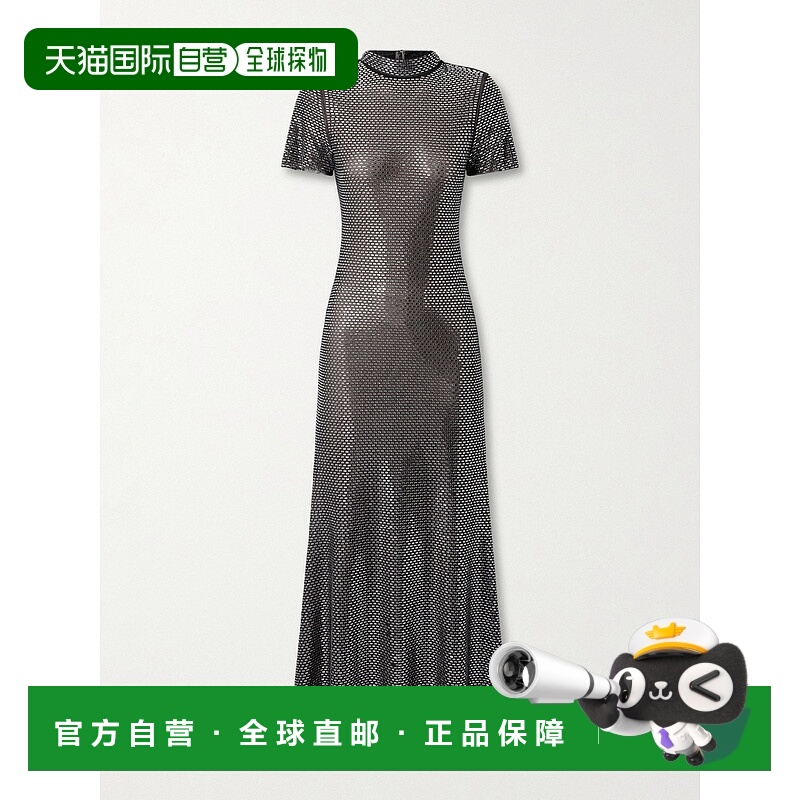香港直邮Self-Portrait 女士 水晶装饰网纱中长连衣裙 RS26051MGR