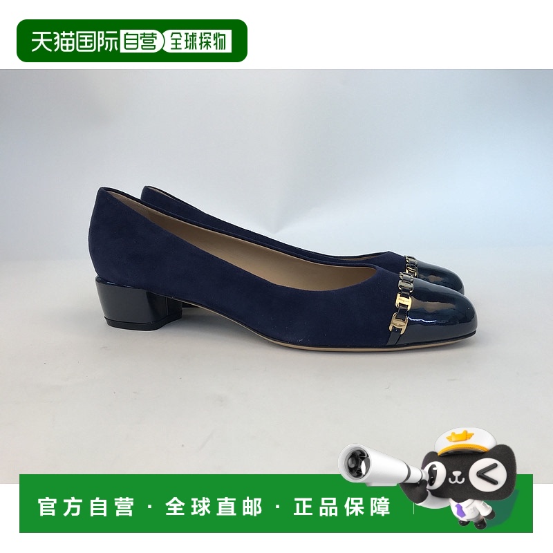 香港直邮Salvatore Ferragamo 徽标高跟鞋 057393