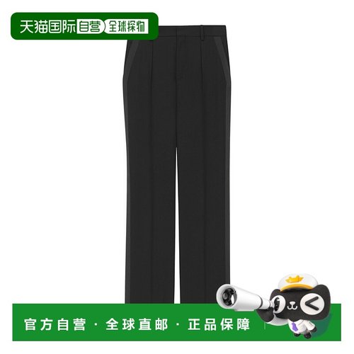 香港直邮Saint Laurent 徽标正装裤 718838Y512W女装直筒裤