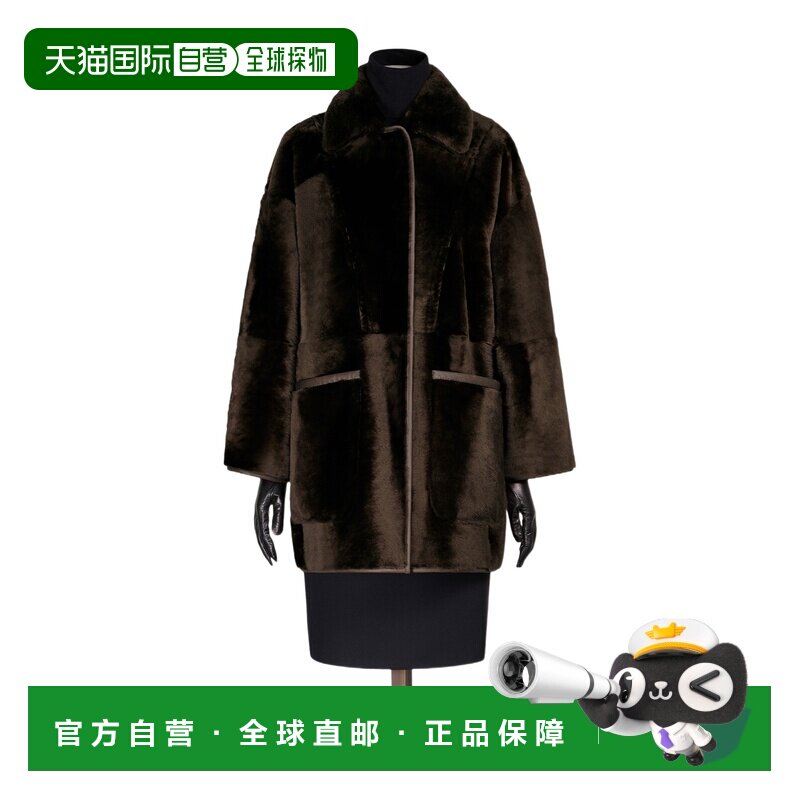 香港直邮MAX MARA 女士外套 1416015506002 CO 深棕色 长袖大衣