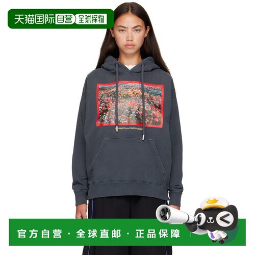 香港直邮off-white 女士 灰色 Flowers Field Skate 连帽衫 2FE00
