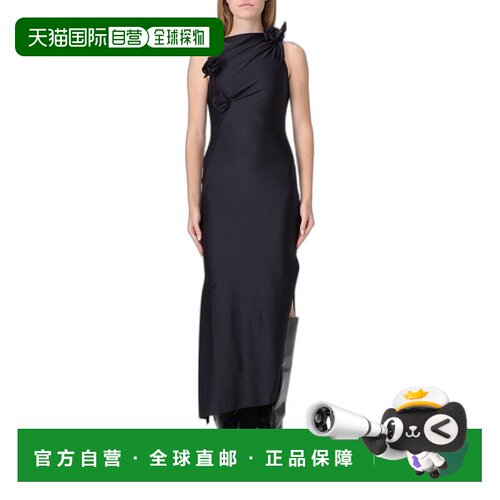 香港直邮Coperni 女士 黑色无袖镂空连衣裙长裙 C【付后1h可退】