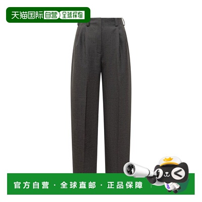 香港直邮Givenchy 纪梵希 女士 灰色羊毛裤子 BW516Z14FU女装