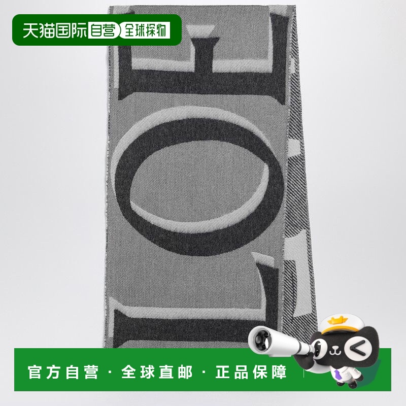 香港直邮LOEWE 罗意威 女士 灰色羊毛羊绒围巾 FSA4SS1W13WO