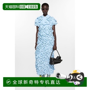氨綸連衣裙中長款 歐洲直郵Acne Studios SS25女士淺藍(lán)色棉