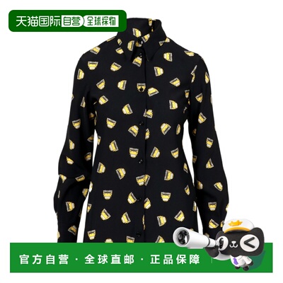 香港直邮ERIKA CAVALLINI 女士衬衫 P4WT22STTAX AW2024 黑色长袖