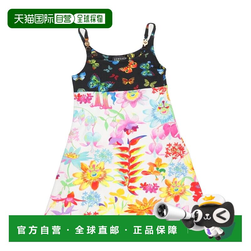 1h可退 香港直邮versace 女童 连衣裙童装 black黑色 舒适时尚