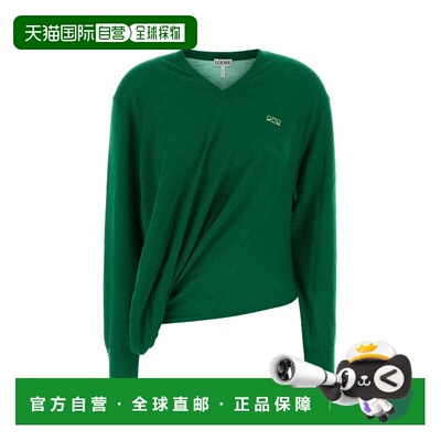 1h可退 香港直邮LOEWE 罗意威 女士 绿色羊毛混纺毛衣 S540Y14KHD