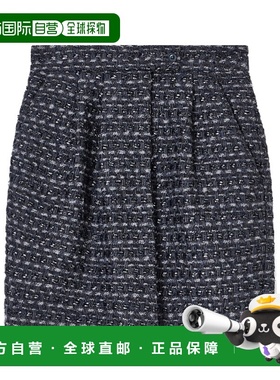 香港直邮Emporio Armani 粗花呢半身裙 EW001310AF14268羊毛a字裙