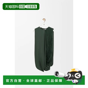 上 女士卡其绿粘胶纤维圆领无袖 自营1h可退 欧洲直邮Loewe罗意威