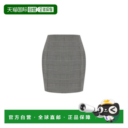 香港直邮BALMAIN 女士半身裙 GF1LBB32WD31EAB SS2026 灰色 千鸟