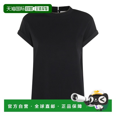 1h可退 香港直邮Brunello Cucinelli 布内罗 古奇拉利 女士 深蓝T