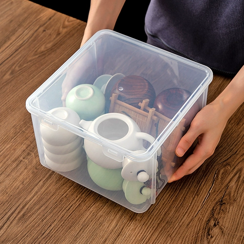 Чайный сервиз, настольная пылезащитная коробка для хранения, чайная чашка, чай в пакетиках, заварочный чайник