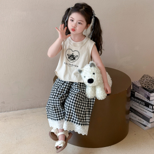 2025夏装 可爱小众甜美潮流潮服幼儿园萌娃超美 上衣套装 女童潮款