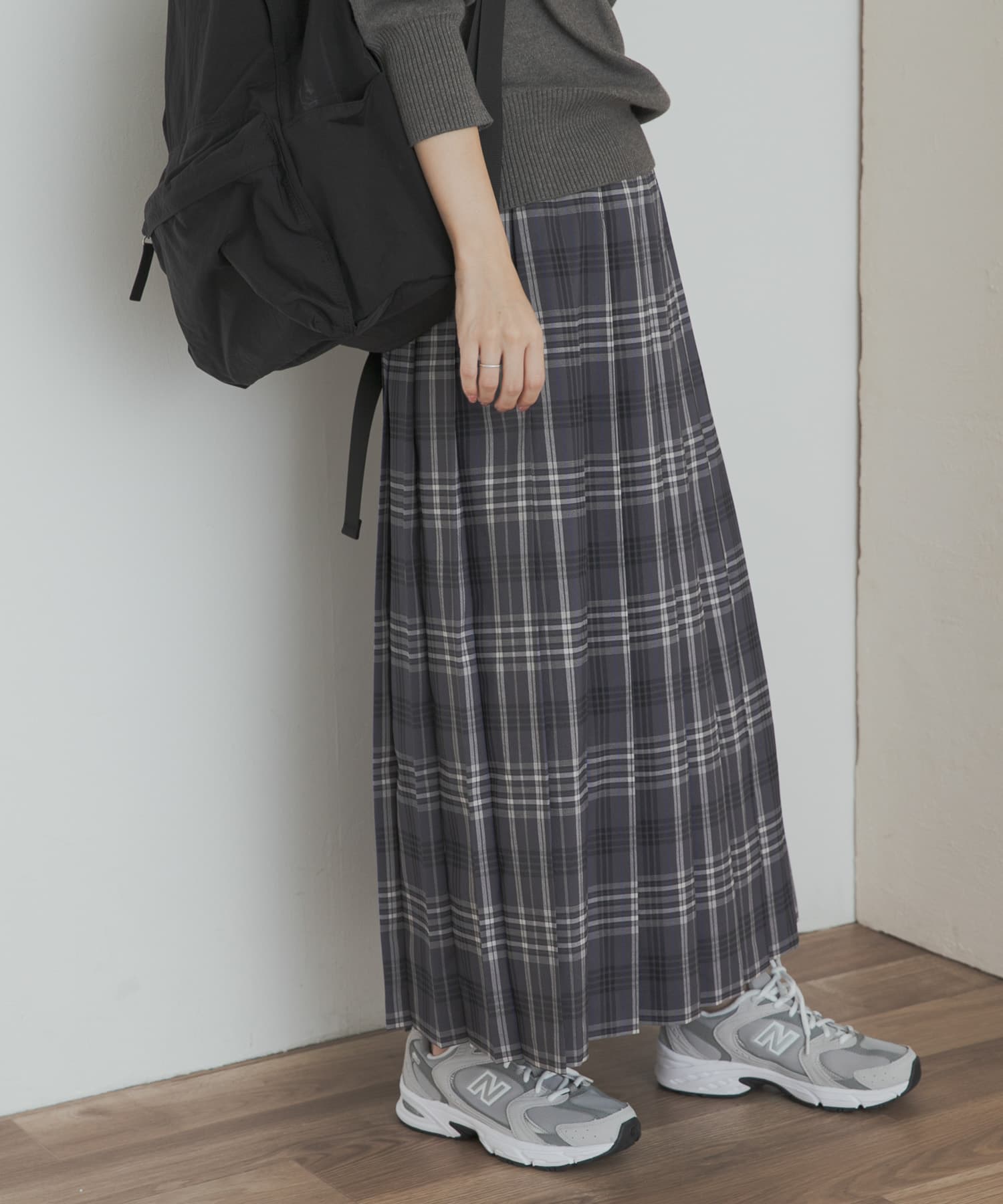 日牌urb@nresearch旗下D*ors 25秋冬 法式复古格纹半裙