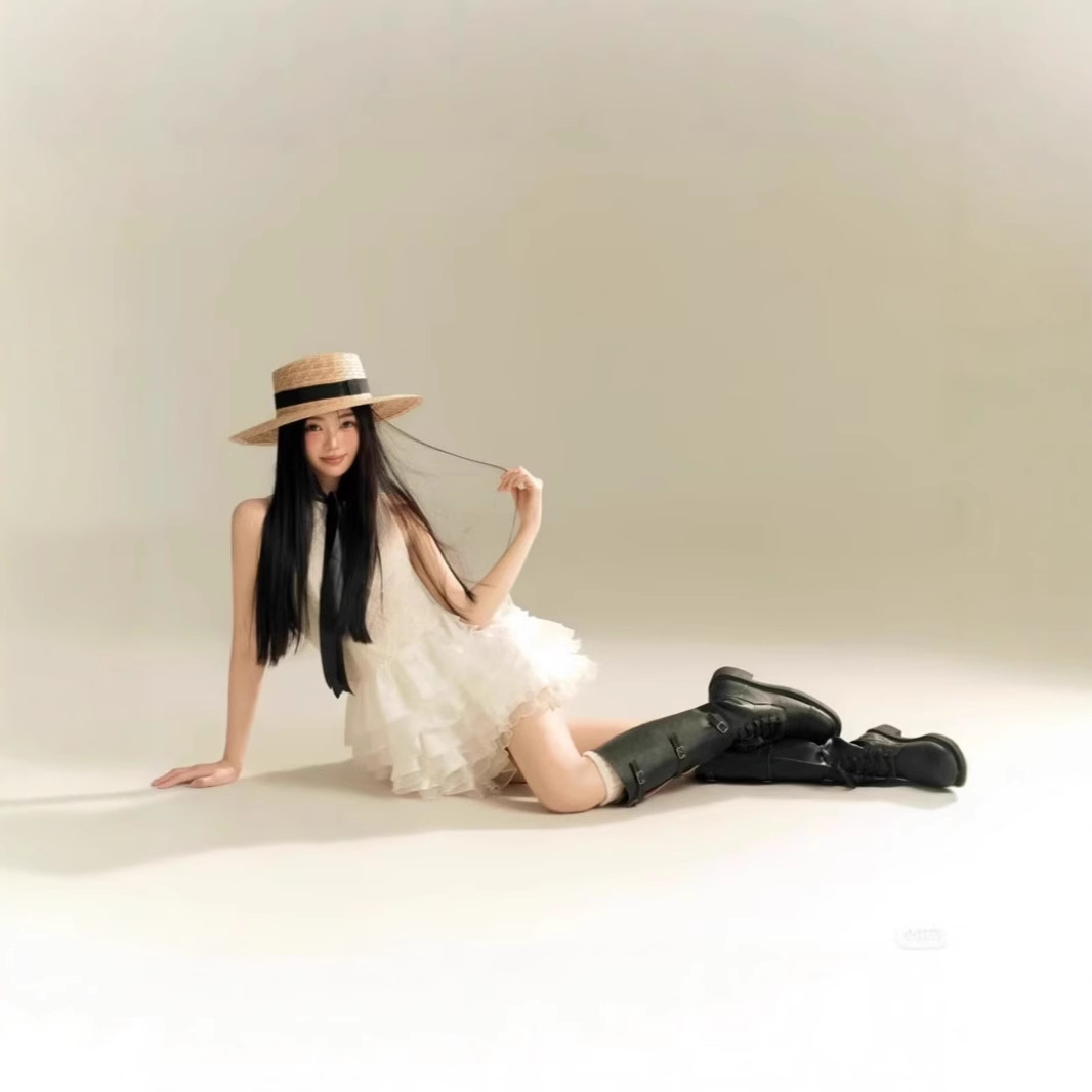 影楼新款时尚个人韩系小清新甜美少女连衣裙艺术照写真照摄影服装