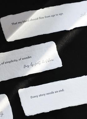 PoemsForYou原创艺术纸手工书签英文诗歌电影台词小众生日礼物女