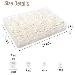 1890pcs Acrylic Pearls Beads Kit for Jewelry Making Charm Br