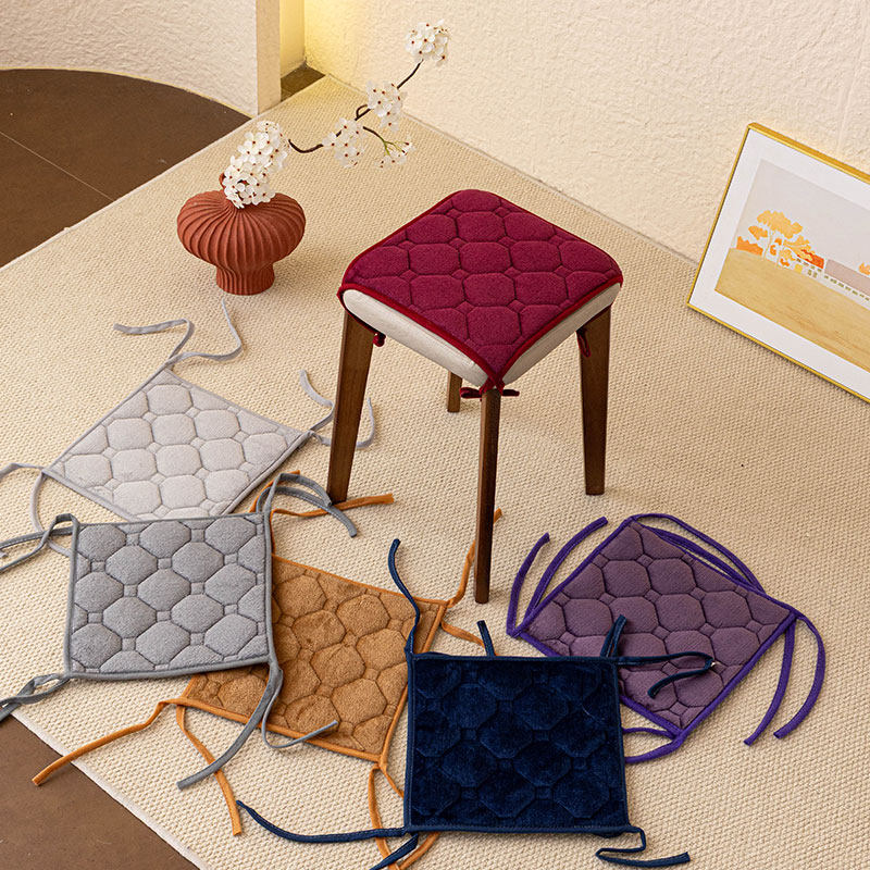 冬天椅垫方形坐垫绑带家居办公椅垫家用凳子防滑餐椅坐垫学生坐垫,居家布艺,椅垫,淘宝优惠券,粉丝福利购,淘宝优惠卷