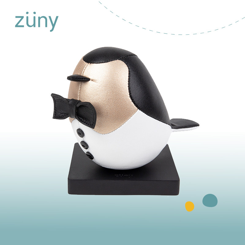 家居饰品zuny动物摆件指挥家罗宾鸟 bird robin纸镇公仔节日礼品