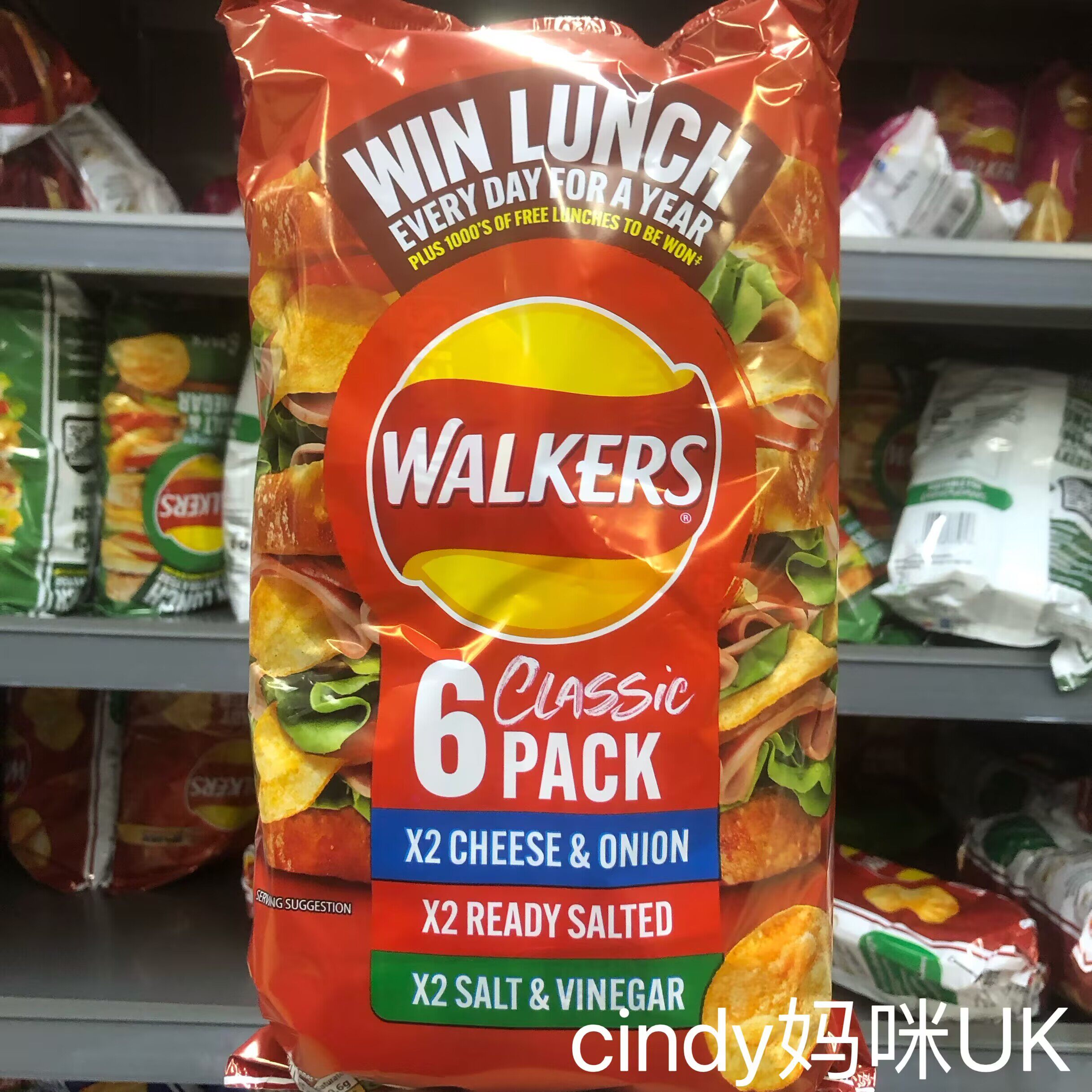 Original Walkers Crisps potato chips and Salt Vinegar from the UK in stock thumbnail 6