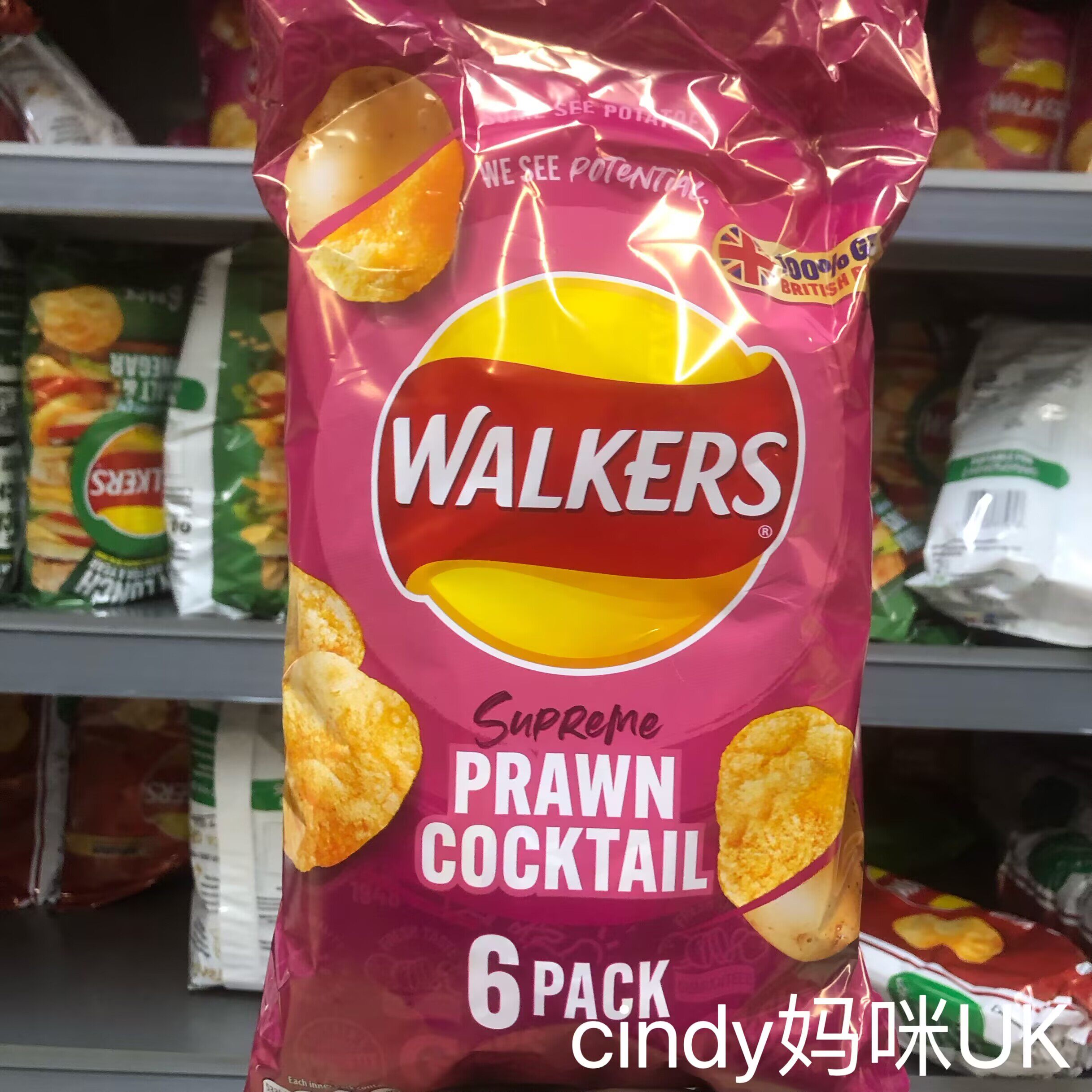 Original Walkers Crisps potato chips and Salt Vinegar from the UK in stock thumbnail 3